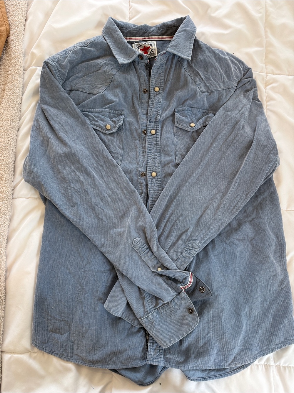 Men's Lightweight Blue Shirt Jacket - Unbranded